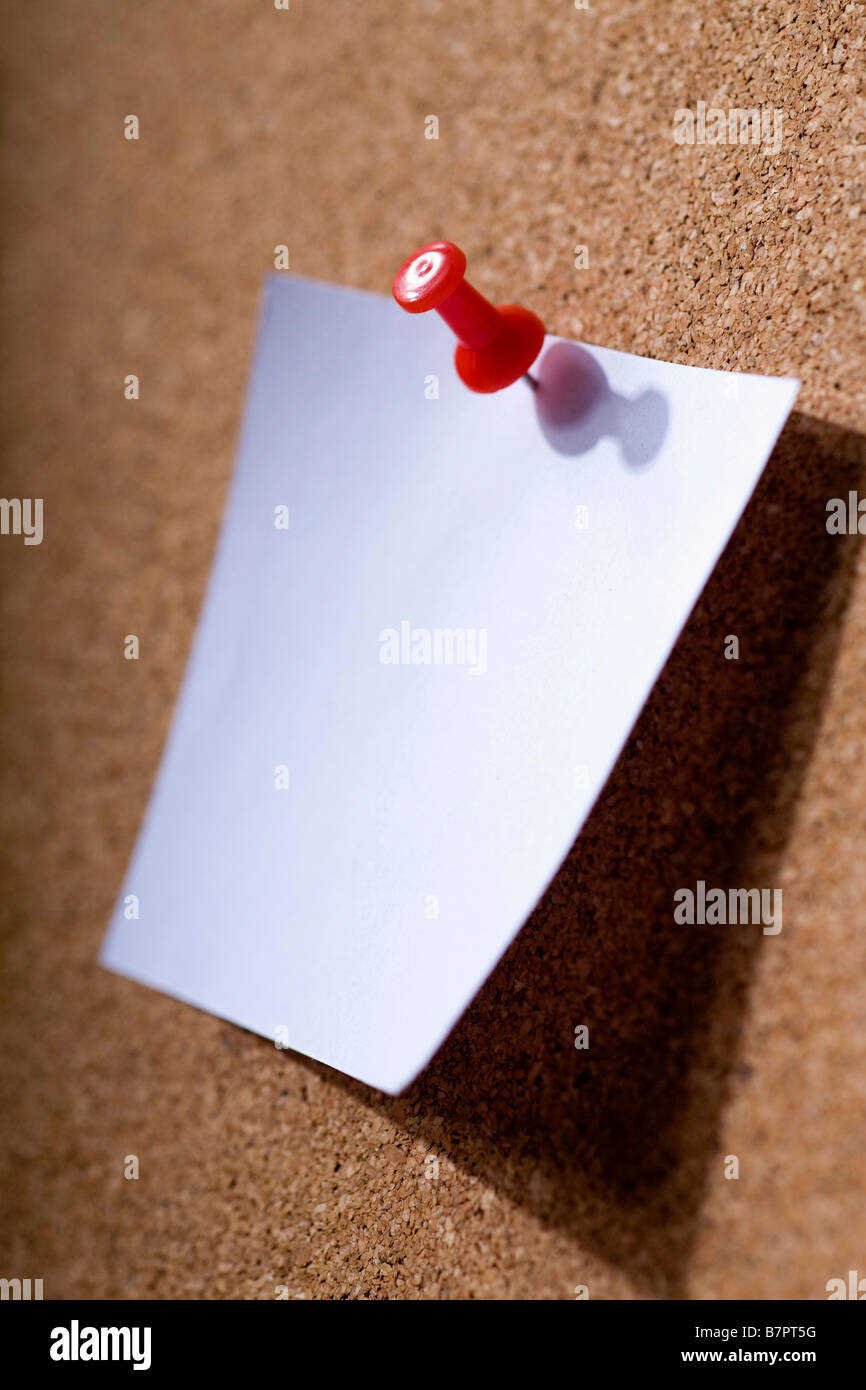 Notes on a bulletin board Stock Photo Alamy