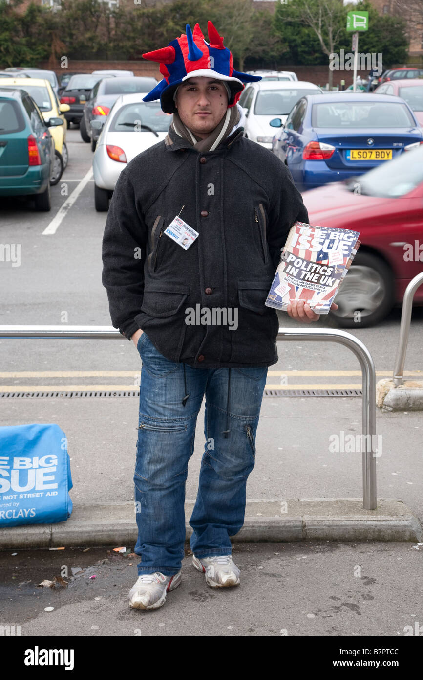 Big Issue seller Stock Photo