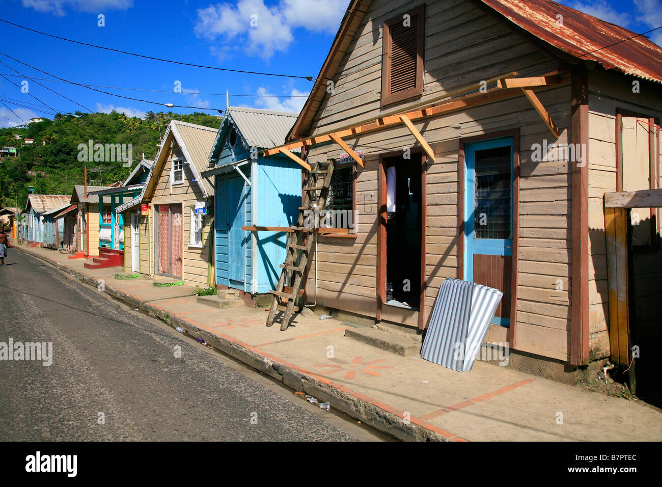 Houses in St. Lucia Stock Photo Alamy