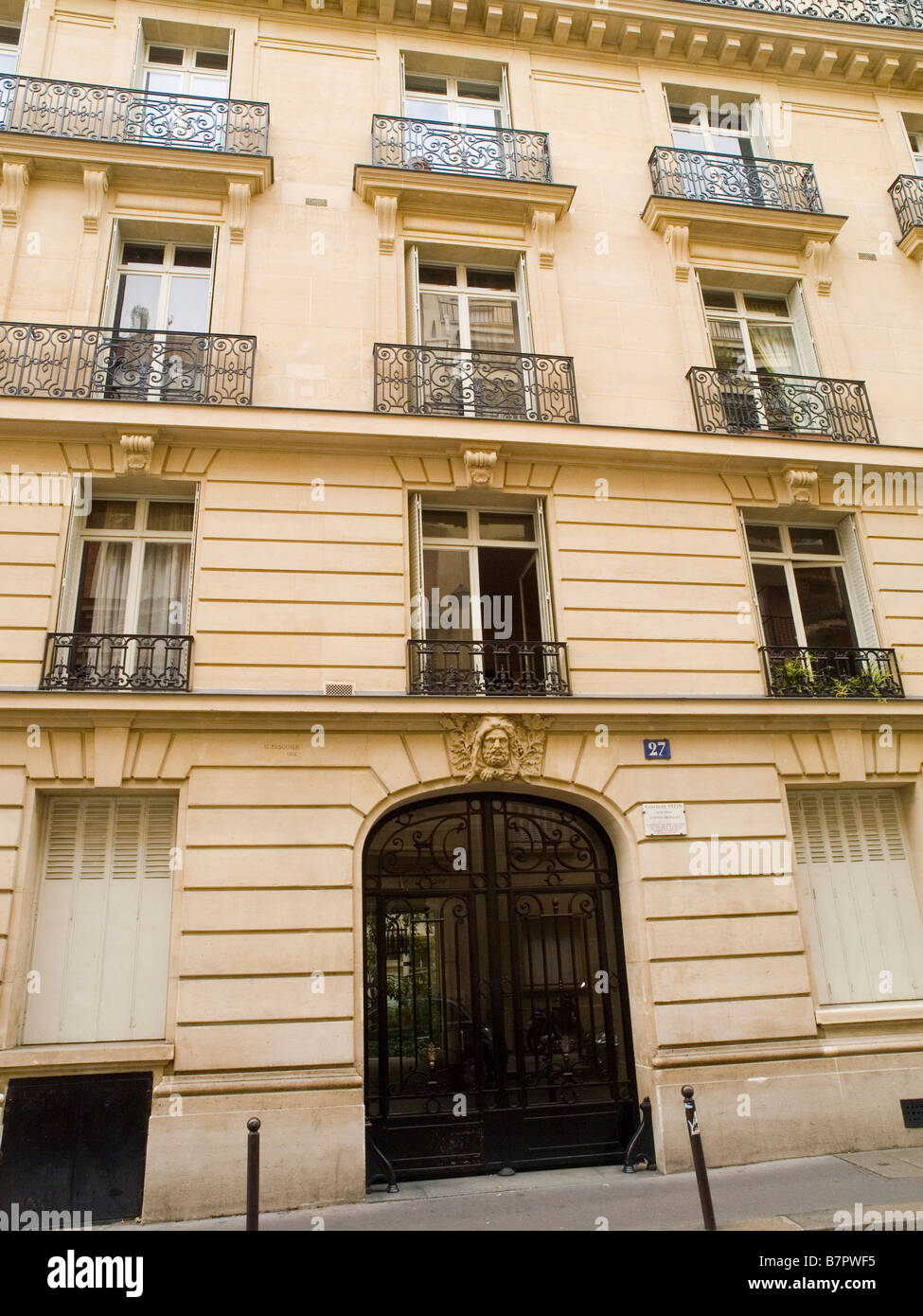 27 Rue du Fleurus, the home of Gertrude Stein in Paris, France Europe Stock Photo