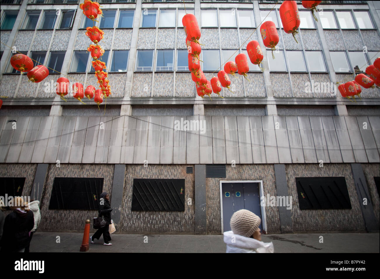 Street scene at Chinese New Year in London. Stock Photo
