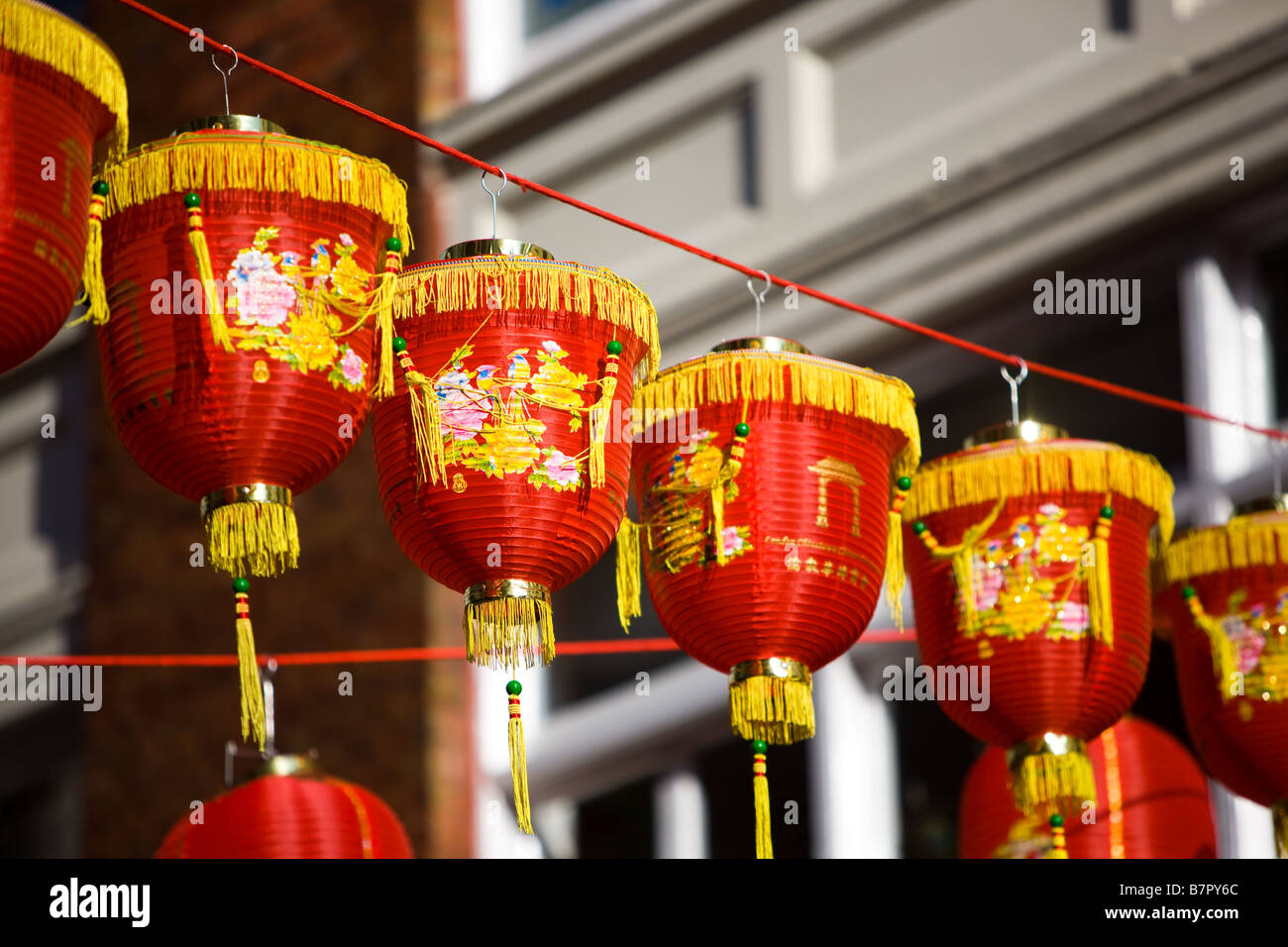 Strings chinese lanterns hi-res stock photography and images - Alamy