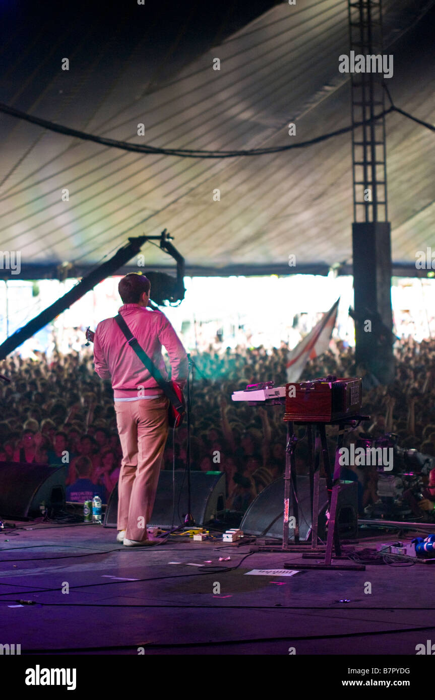 The crowd at the Radio1 NME stage at the Reading Festival 2008 Stock Photo