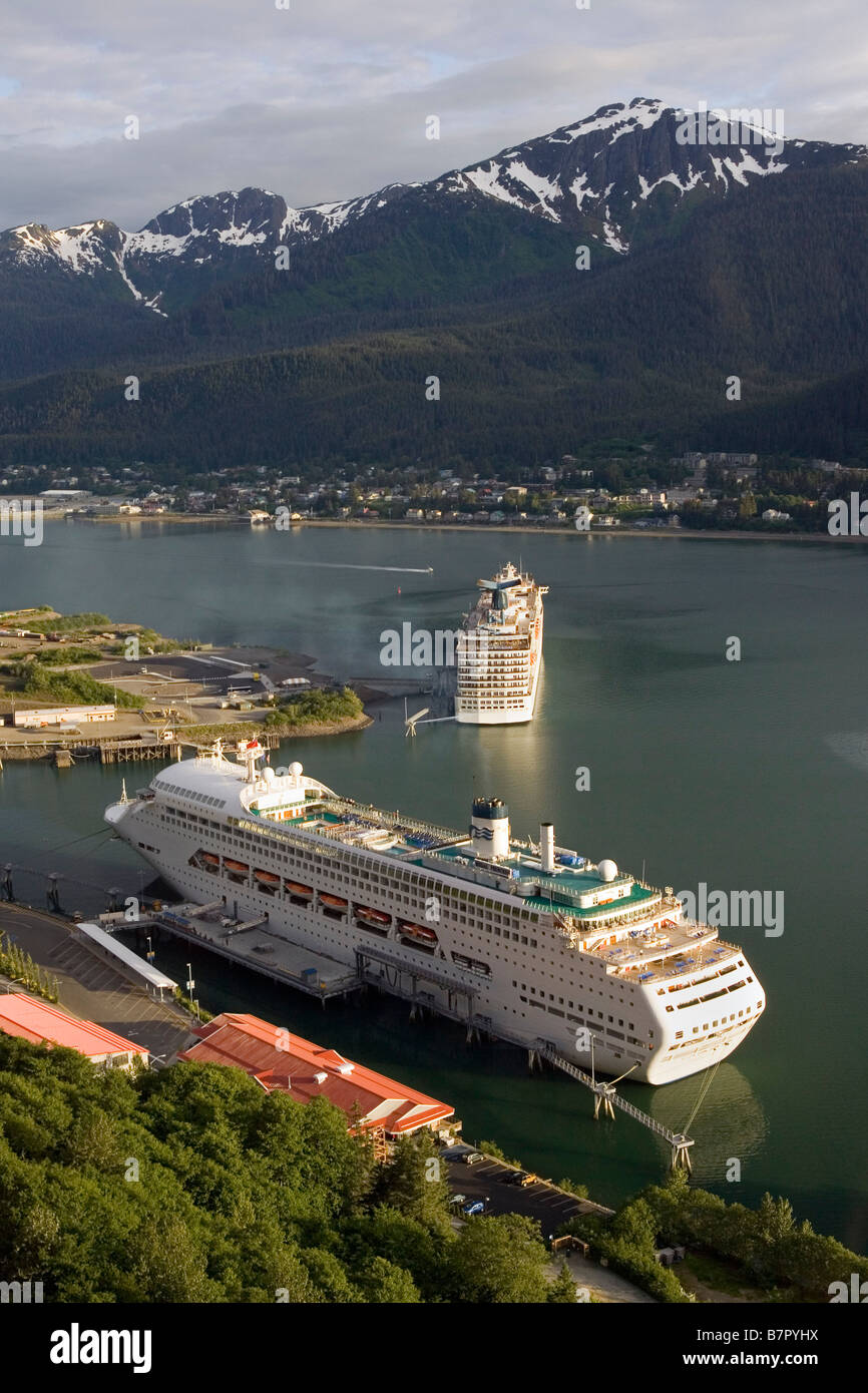 Princess & Carnival Cruise ships Dock Gastineau Channel Juneau Alaska