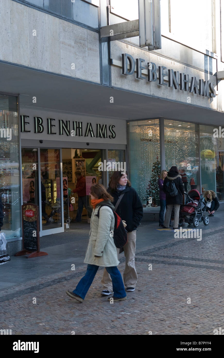 Debenhams store in Wenceslas square in Prague, Czech republic. Stock Photo