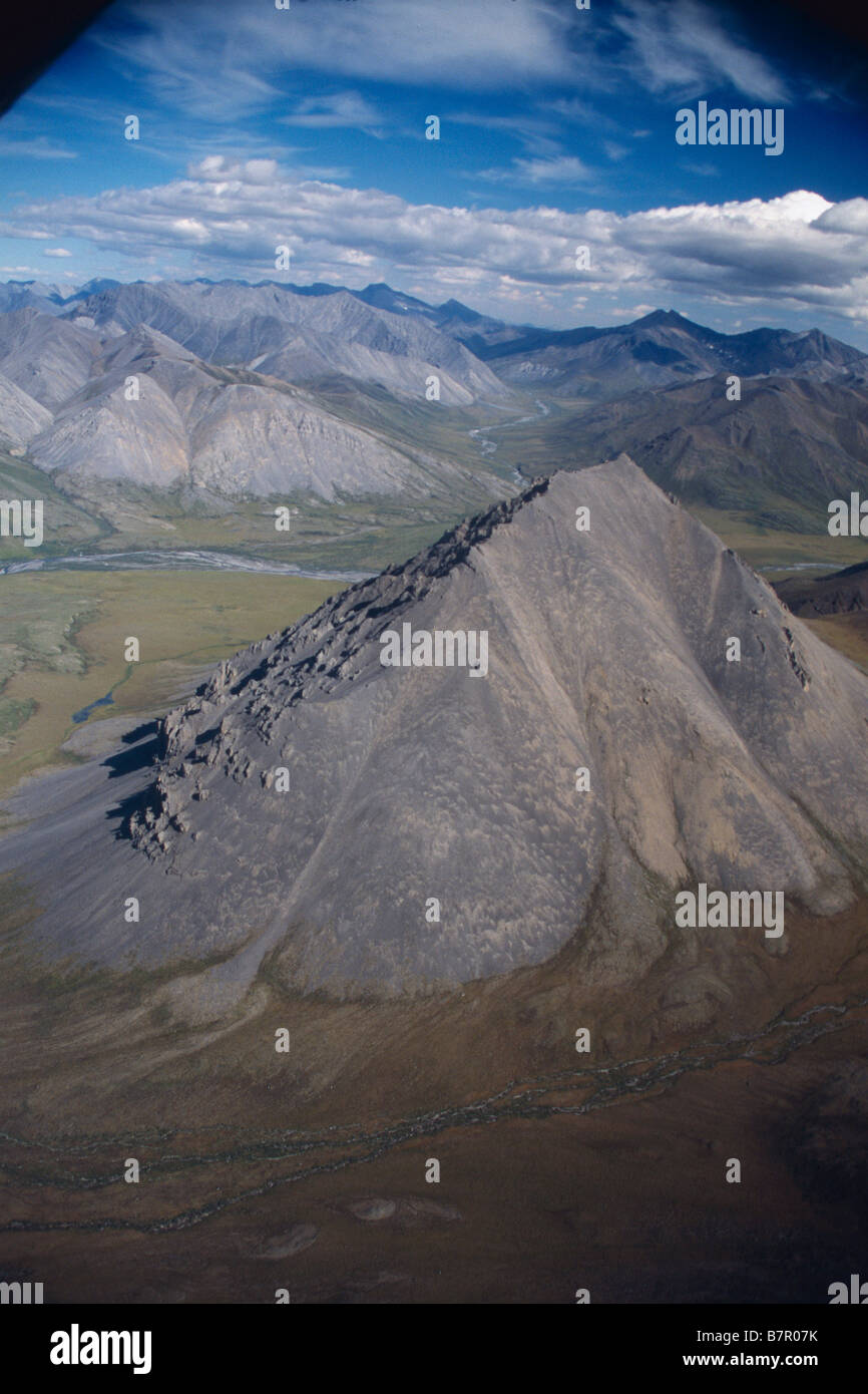 Aerial of the Smith Mountains in the Arctic National Wildlife Refuge