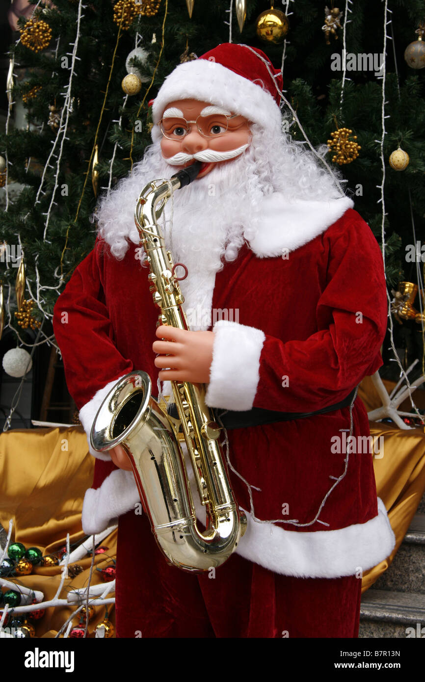 “Santa Playing Saxophone” Stock Photo - Alamy