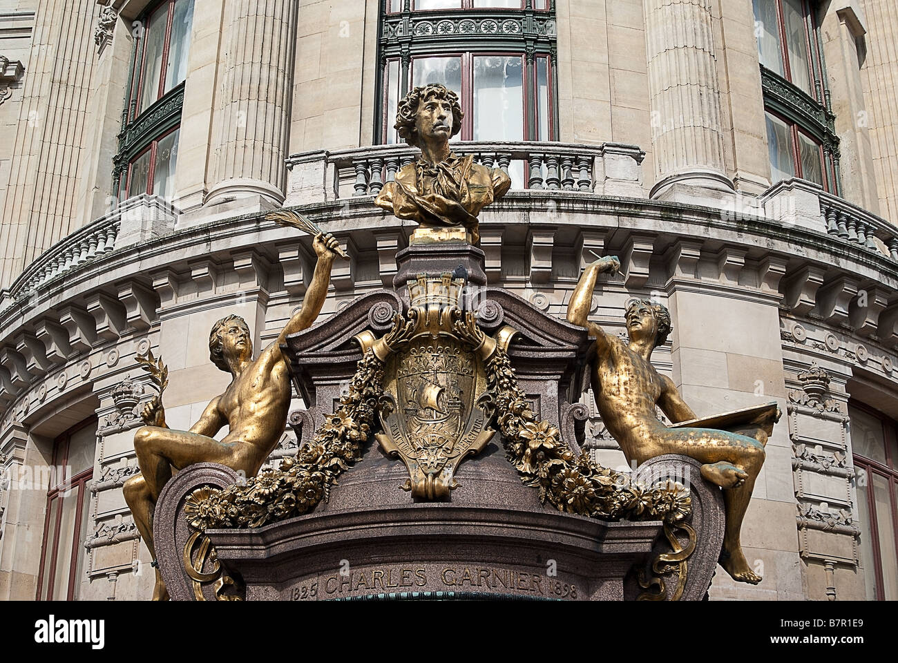 statue outside of opera house paris france Stock Photo