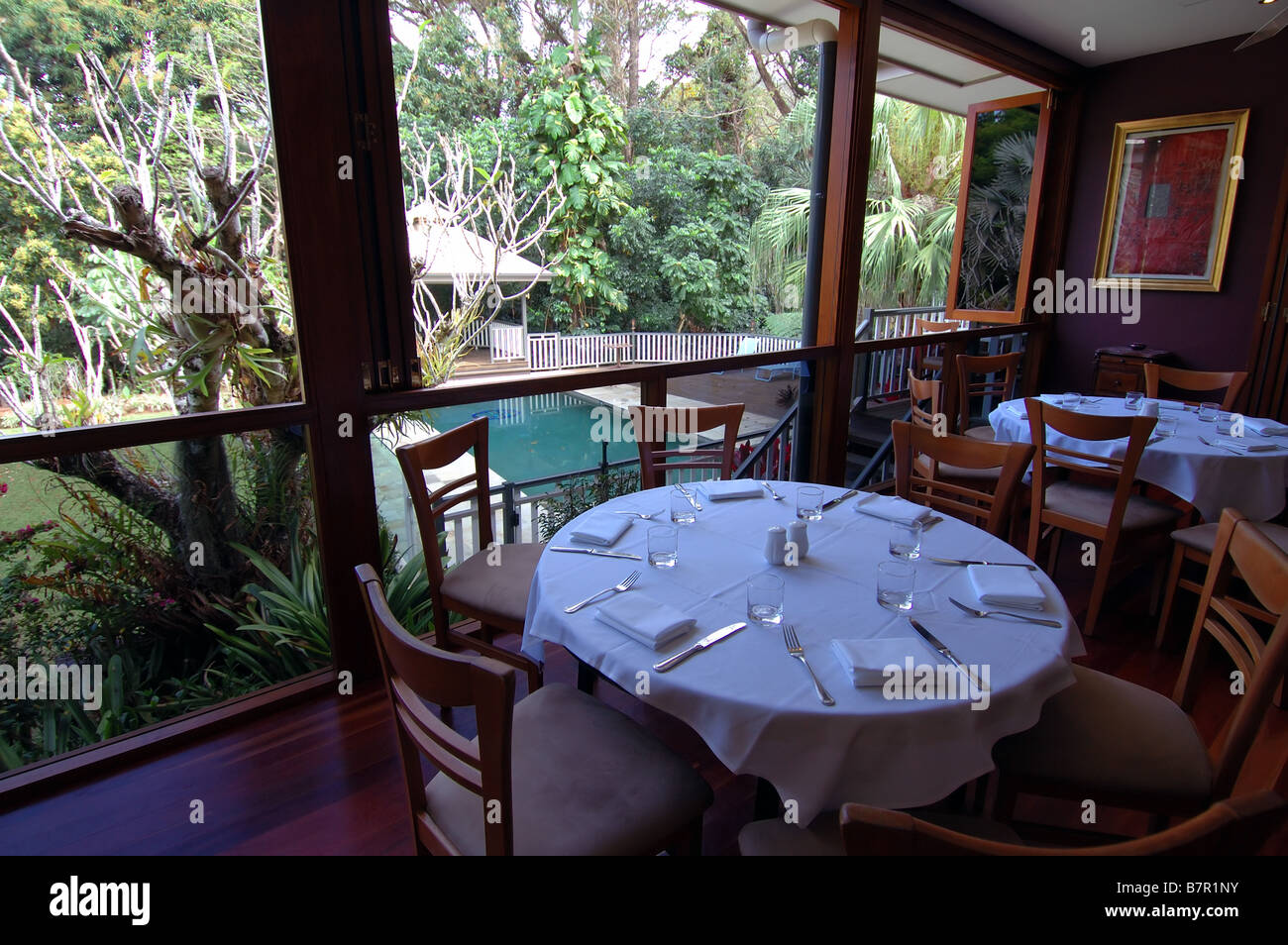 Elegant dining room at Whitfield House in Edge Hill, Cairns, north Queensland, Australia No PR Stock Photo