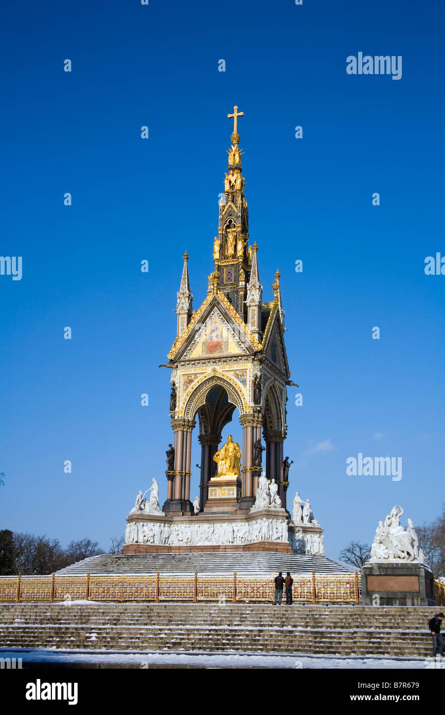 Albert Memorial in Winter. London Stock Photo