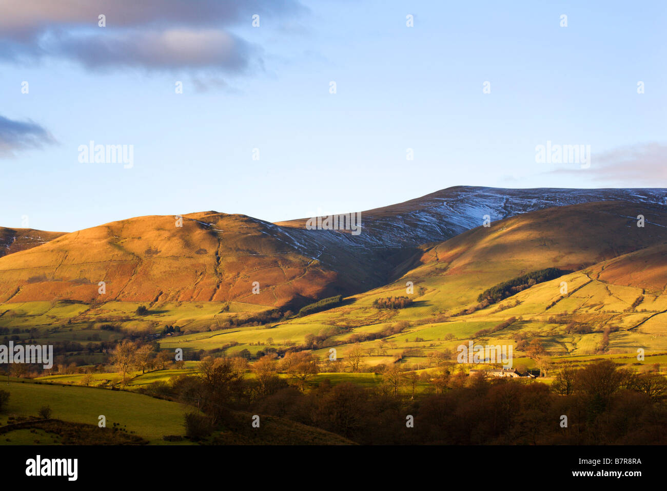 Crook and Arant Haw Fells Howgill Fells from Garsdale Yorkshire Stock Photo