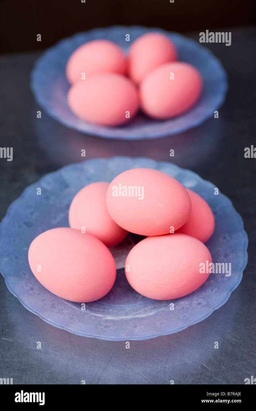 Duck Eggs Hard Boiled then pickled in ammonia (they are black inside