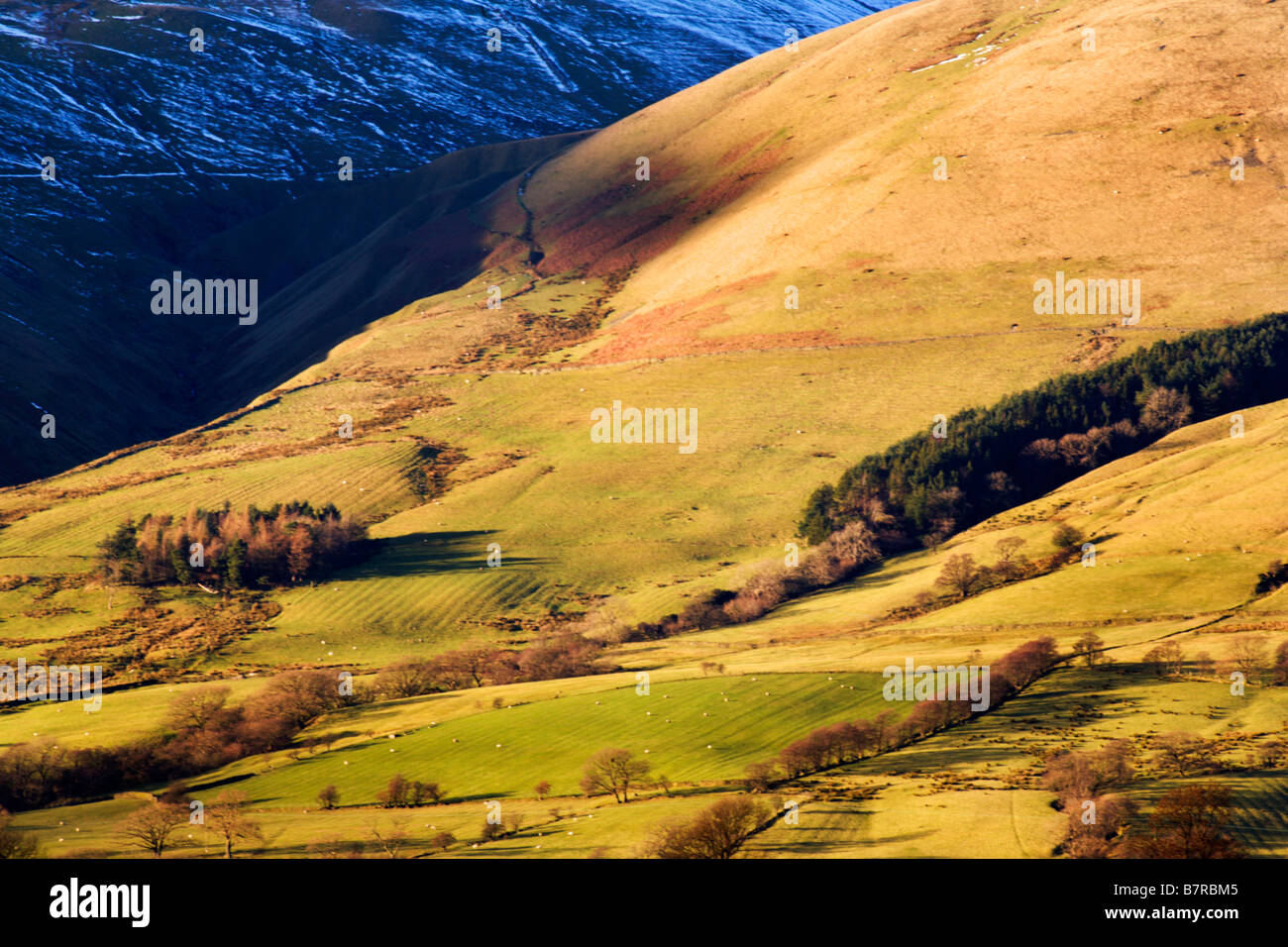 Sickers Fell Howgill Fells from Garsdale Yorkshire Dales England Stock Photo