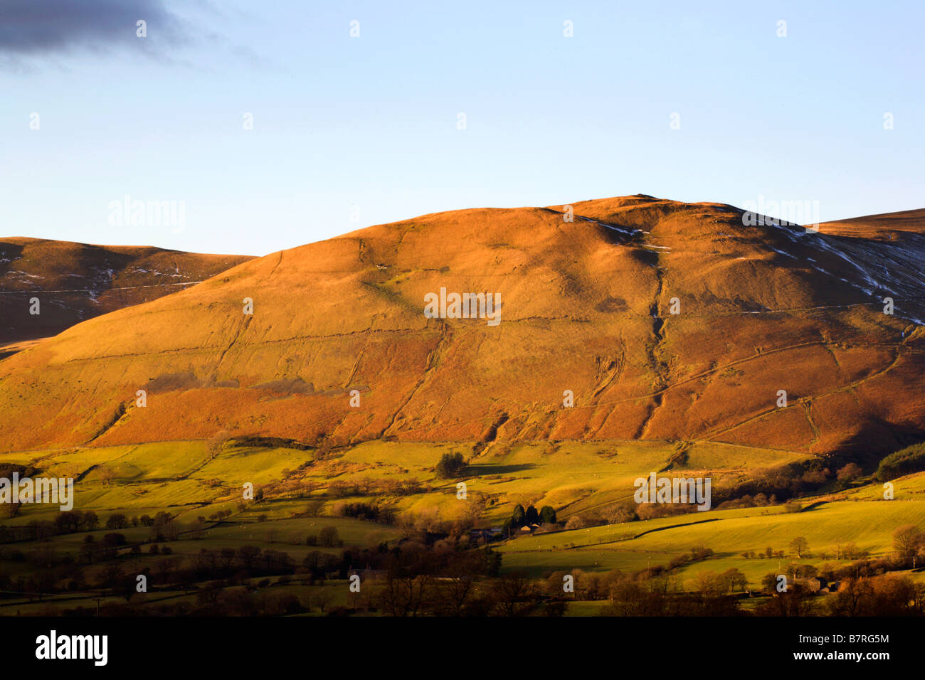 Crook Fell Howgill Fells from Garsdale Yorkshire Dales England Stock Photo