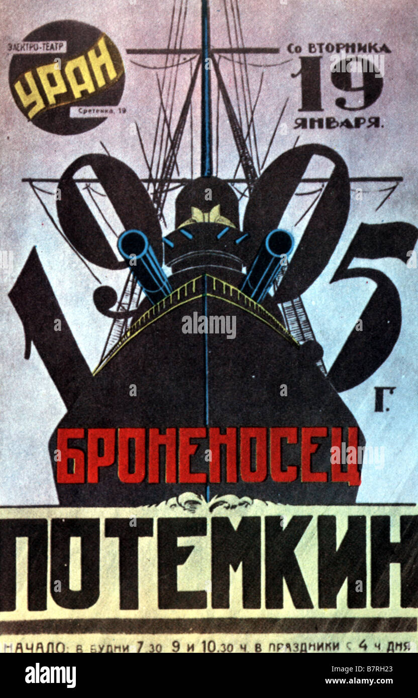 Bronenosets Potyomkin  Battleship Potemkin Year: 1925 - Soviet Union Directors : Grigori Aleksandrov, Sergei M. Eisenstein Movie poster Stock Photo