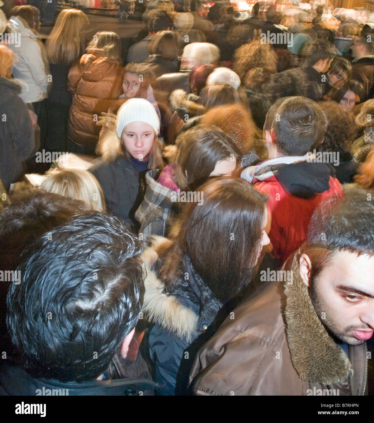 Faces in crowd Stock Photo Alamy