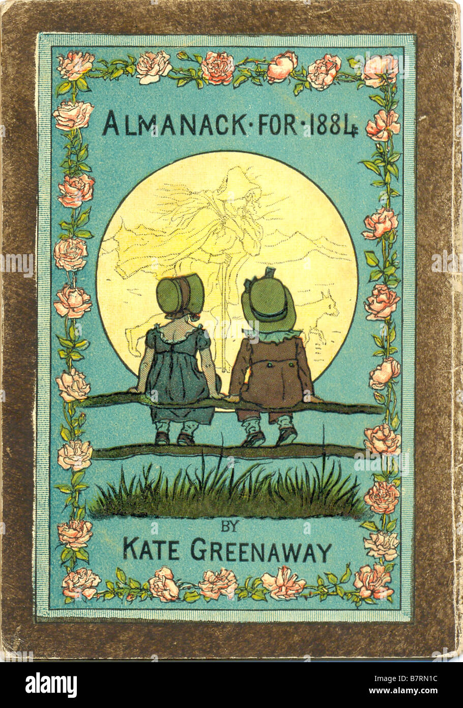 Almanac for 1884 by Kate Greenaway Stock Photo