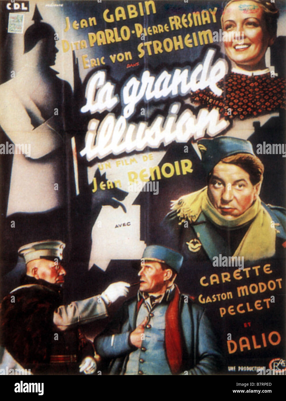 La grande illusion Jean Gabin vintage movie poster 14