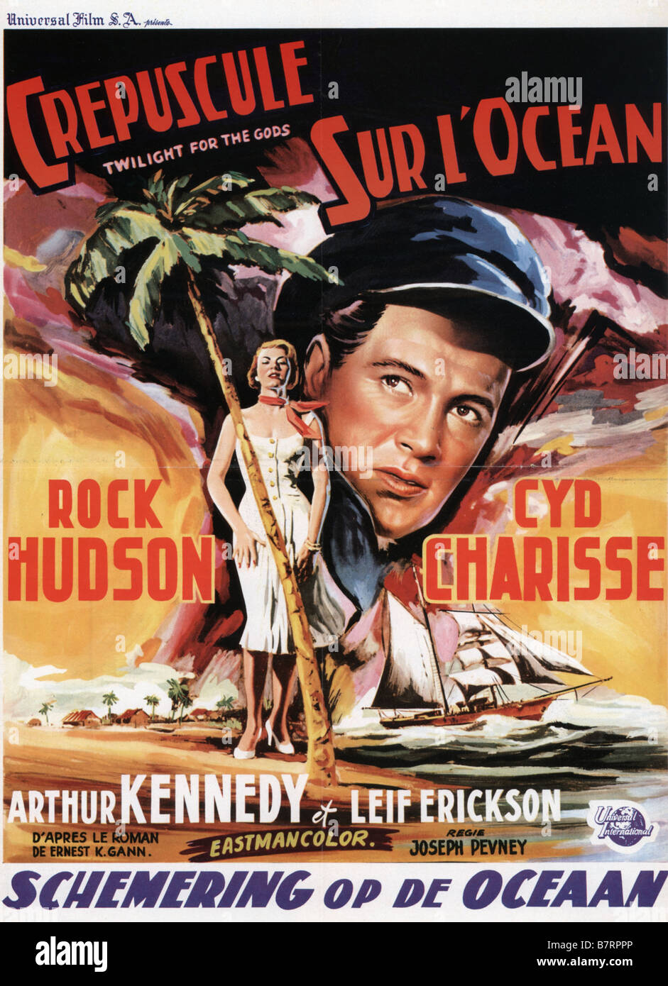 CREPUSCULE SUR L'OCEAN TWILIGHT FOR THE GODS  Year: 1959 USA affiche, poster  Director: Joseph Pevney Stock Photo