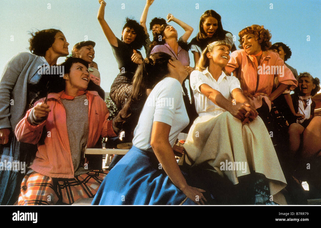 Grease Grease  Year: 1978 USA Jamie Donnelly, Susan Buckner, Olivia Newton-John, Didi Conn  Director: Randal Kleiser Stock Photo