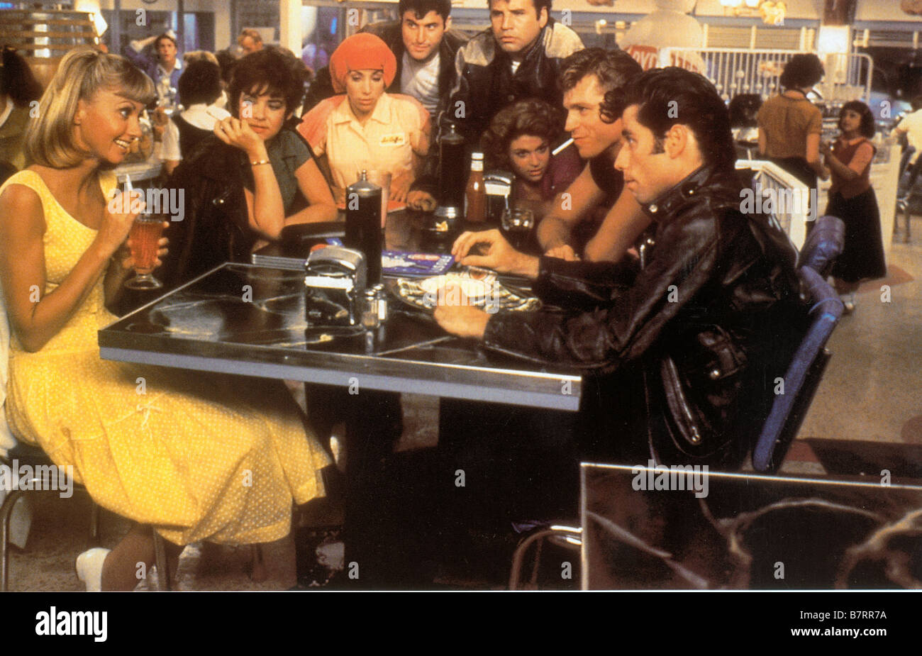 Grease Grease  Year: 1978 USA Olivia Newton-John, Stockard Channing, Jeff Conaway, John Travolta  Director: Randal Kleiser Stock Photo
