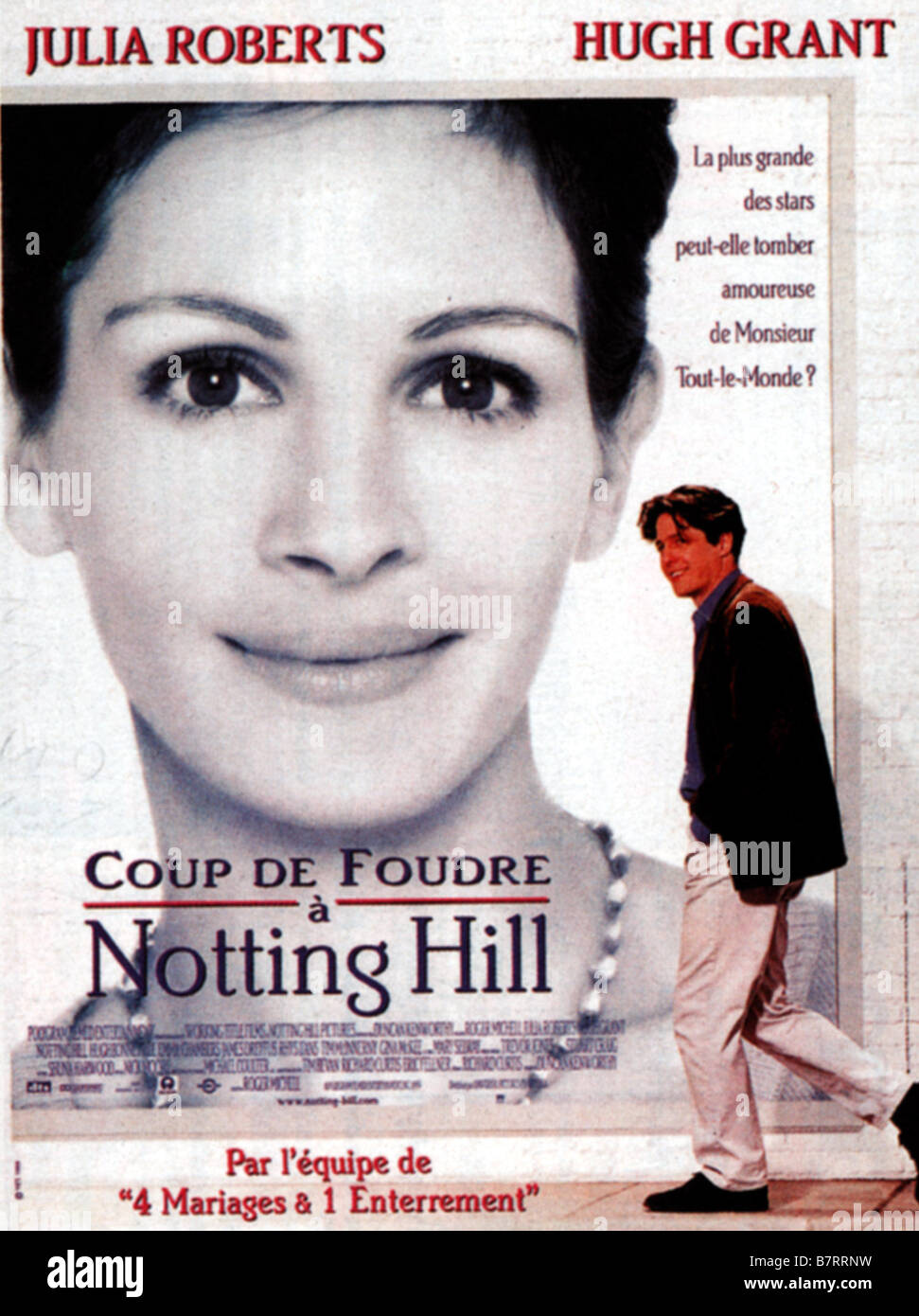 Notting Hill  Year: 1999 - UK / USA Julia Roberts Director :Roger Michell Movie poster Stock Photo