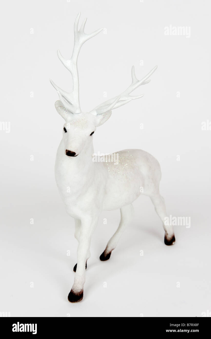 White reindeer toy Stock Photo