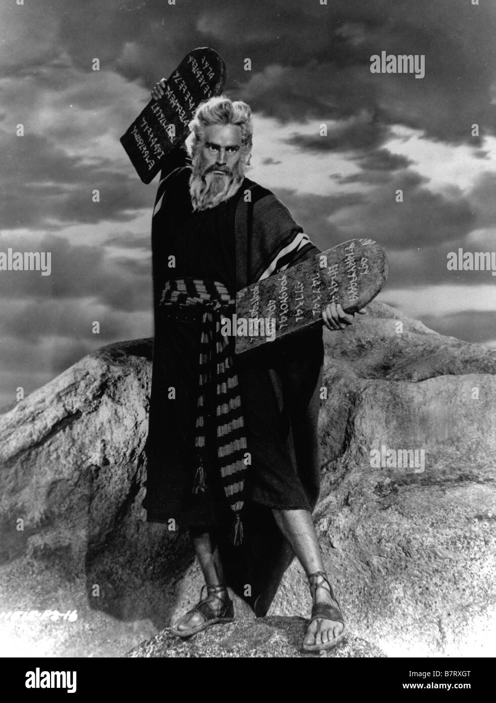 The Ten Commandments Year: 1956 Director: Cecil B. DeMille Charlton Heston Stock Photo