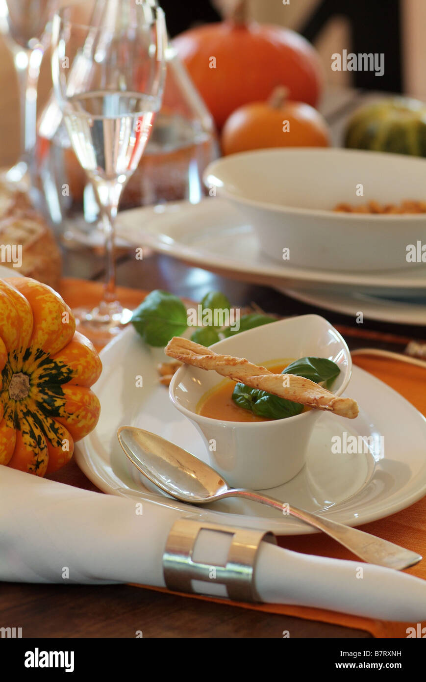 Pumpkin soup Stock Photo