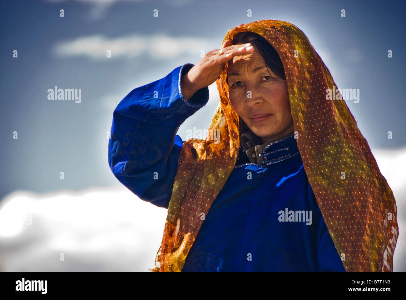Mongolian woman in traditional dress hi-res stock photography and ...