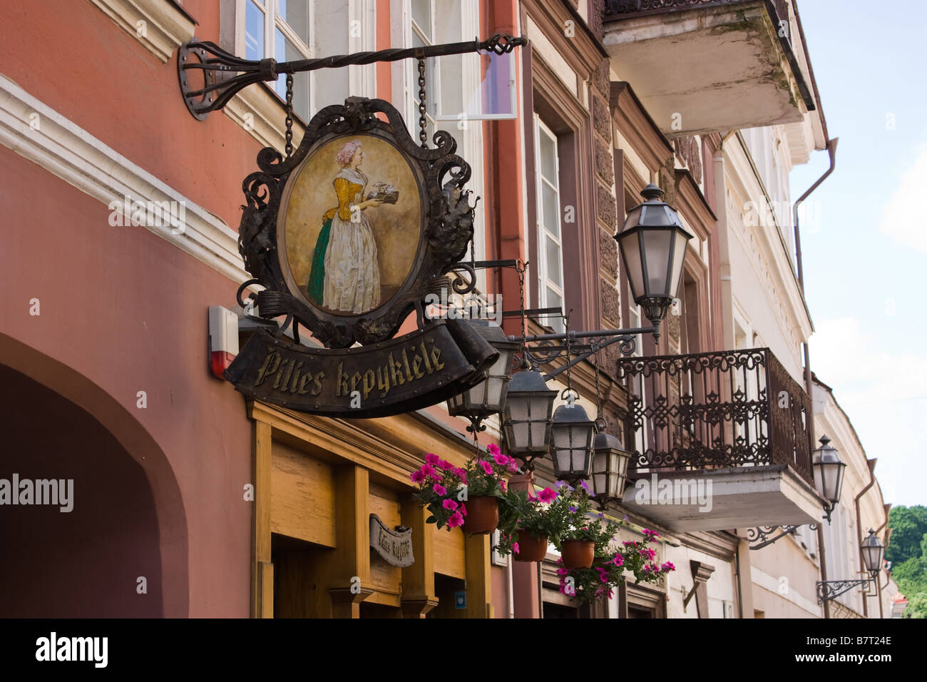 Vilnius sign Old Town Stock Photo