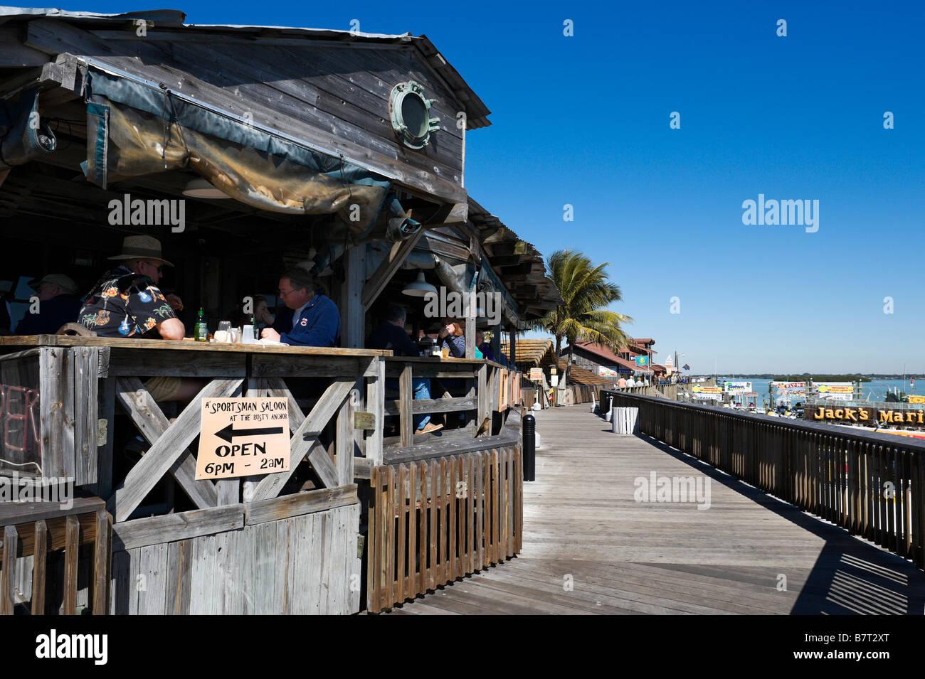 Sculley's Dockside Grille on the boardwalk at John's Pass, Madeira