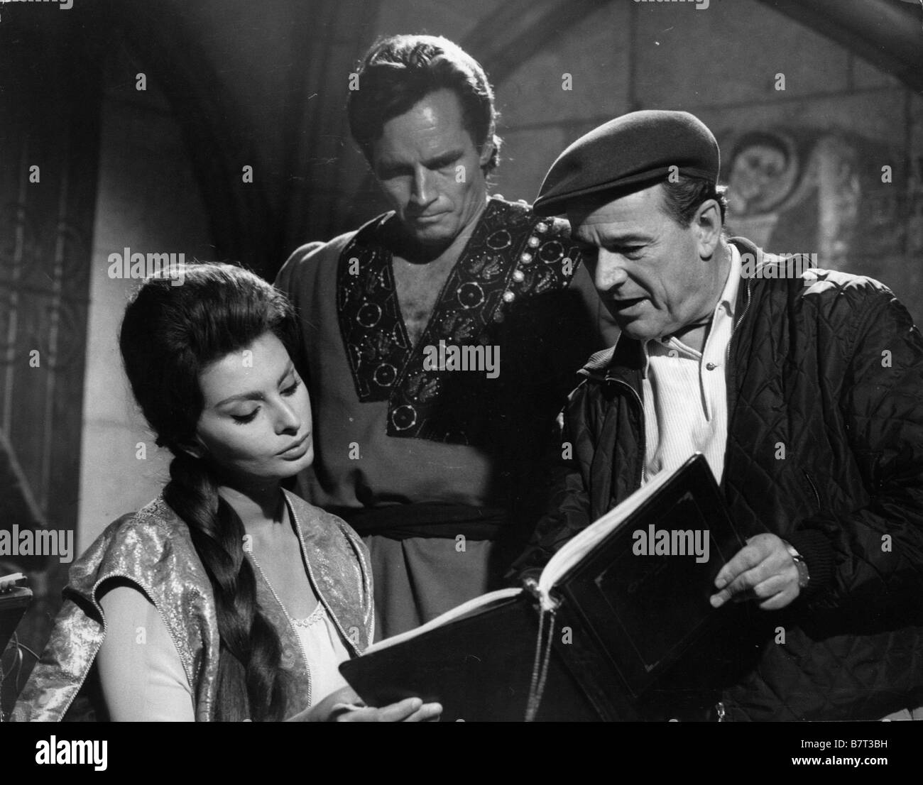 El Cid  Year: 1961  Italy / USA Director: Anthony Mann Charlton Heston, Sophia Loren, Anthony Mann Shooting picture Stock Photo