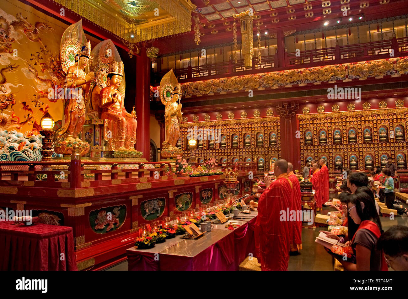 Chinatown Outram Singapore New Buddha Tooth Relic Temple Stock Photo