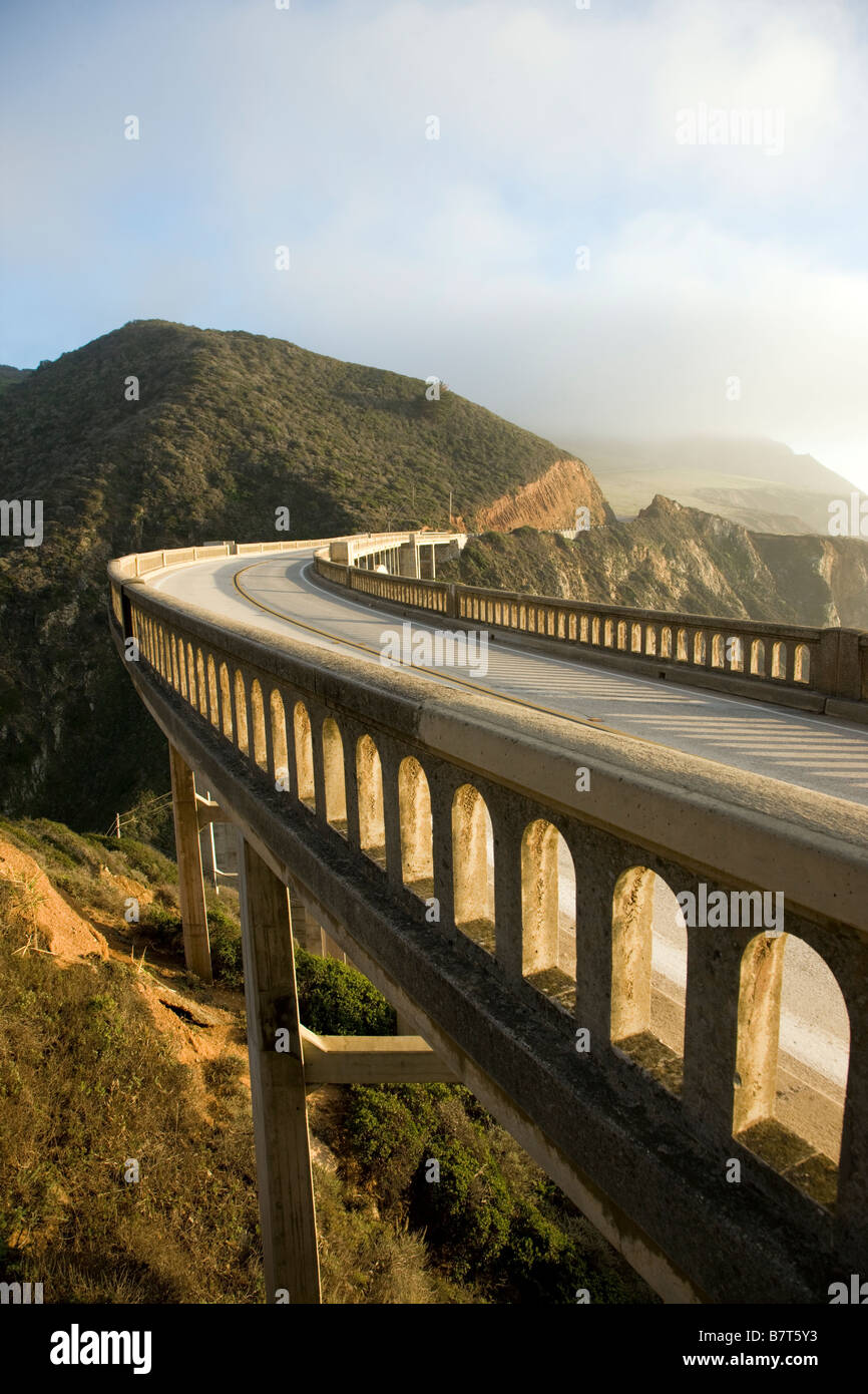 Bixby Bridge, Highway 1, Big Sur, Pacific coast, California, USA Stock Photo