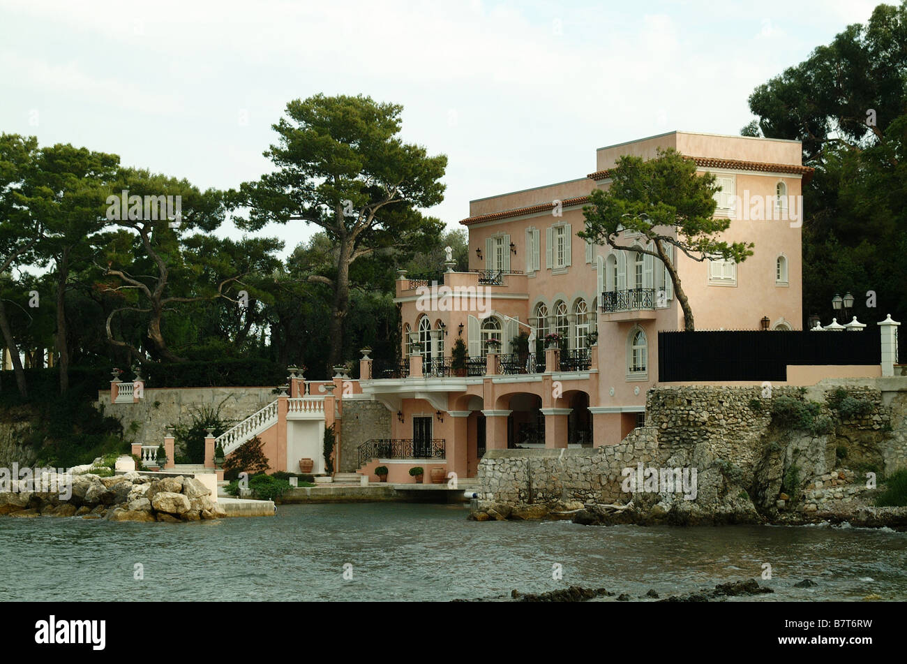 Villa Lo Scoglietto, Cap Ferrat, Cote d'Azur was home to Actor David Niven until 1983, previously home of Charlie Chaplin. Stock Photo