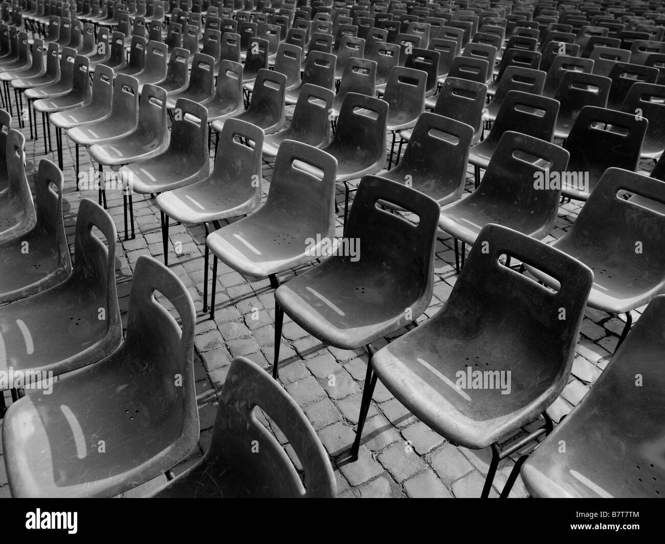 Group of chairs Black and White Stock Photos & Images - Alamy