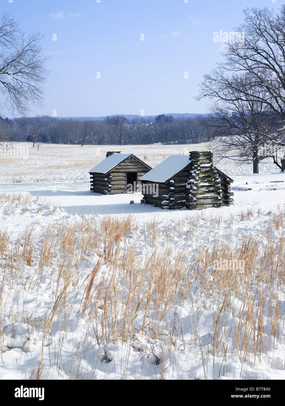 Cabins In Winter Valley Forge National Park Valley Forge National