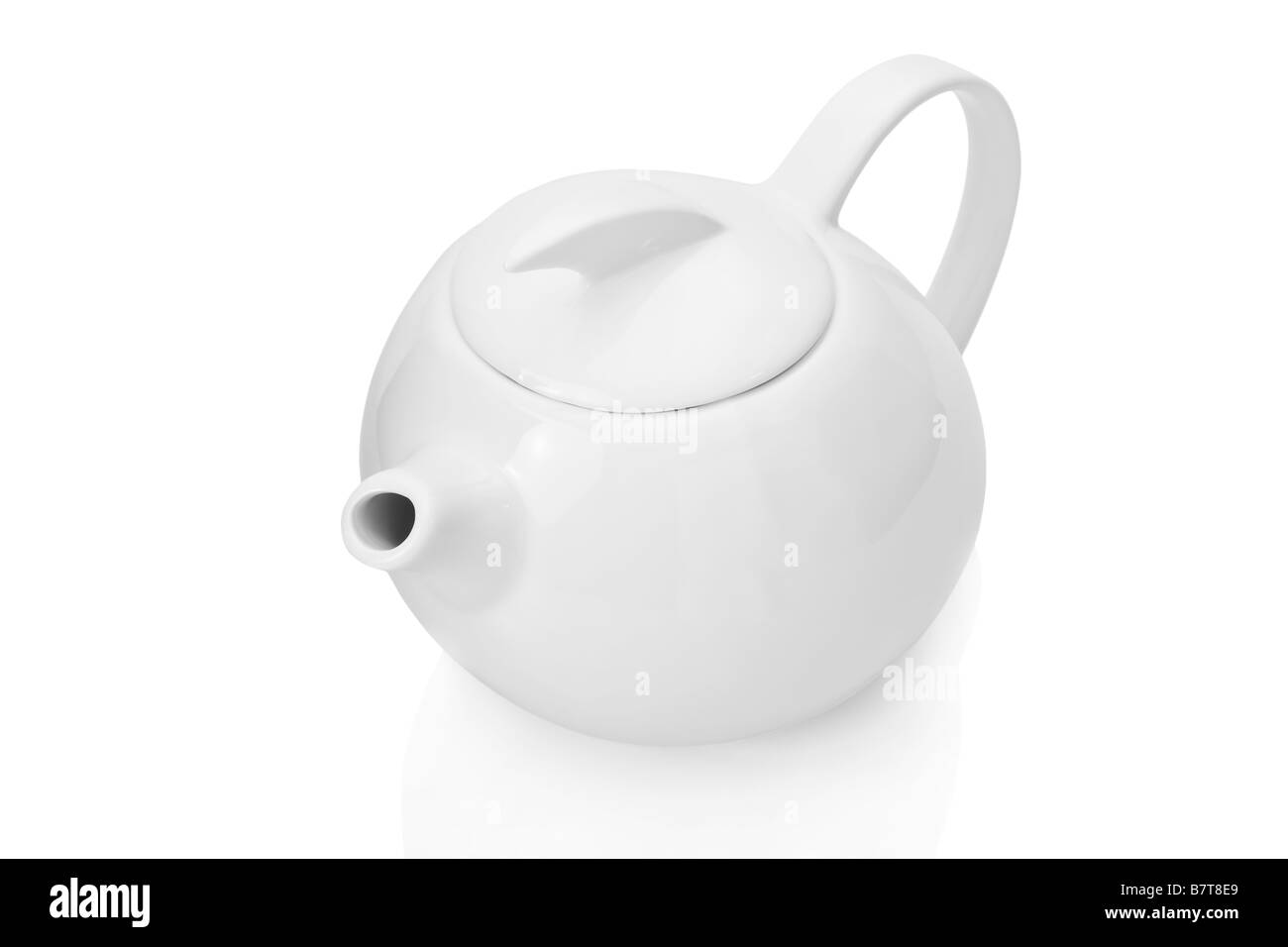 White tea pot isolated on white background Stock Photo Alamy