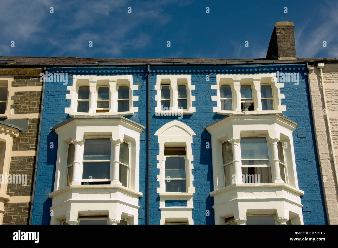Victorian seafront terrace houses on Victoria Terrace, Aberystwyth