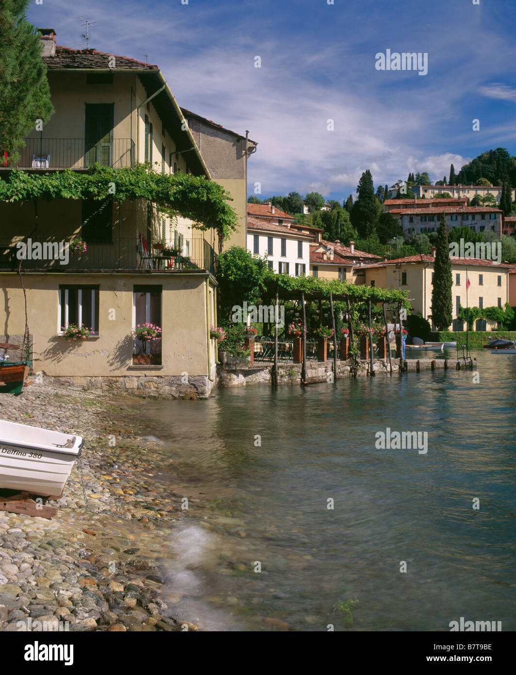 Pescallo beside Lake Como near Bellagio Lombardy Italy Stock Photo