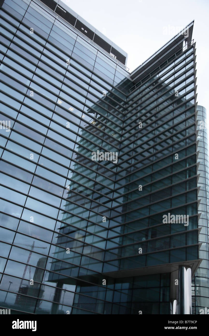 Modern glass office building in Leeds West Yorkshire Stock Photo