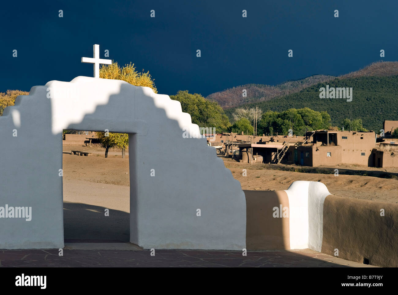 San Geronimo church Taos Pueblo New Mexico USA Stock Photo Alamy
