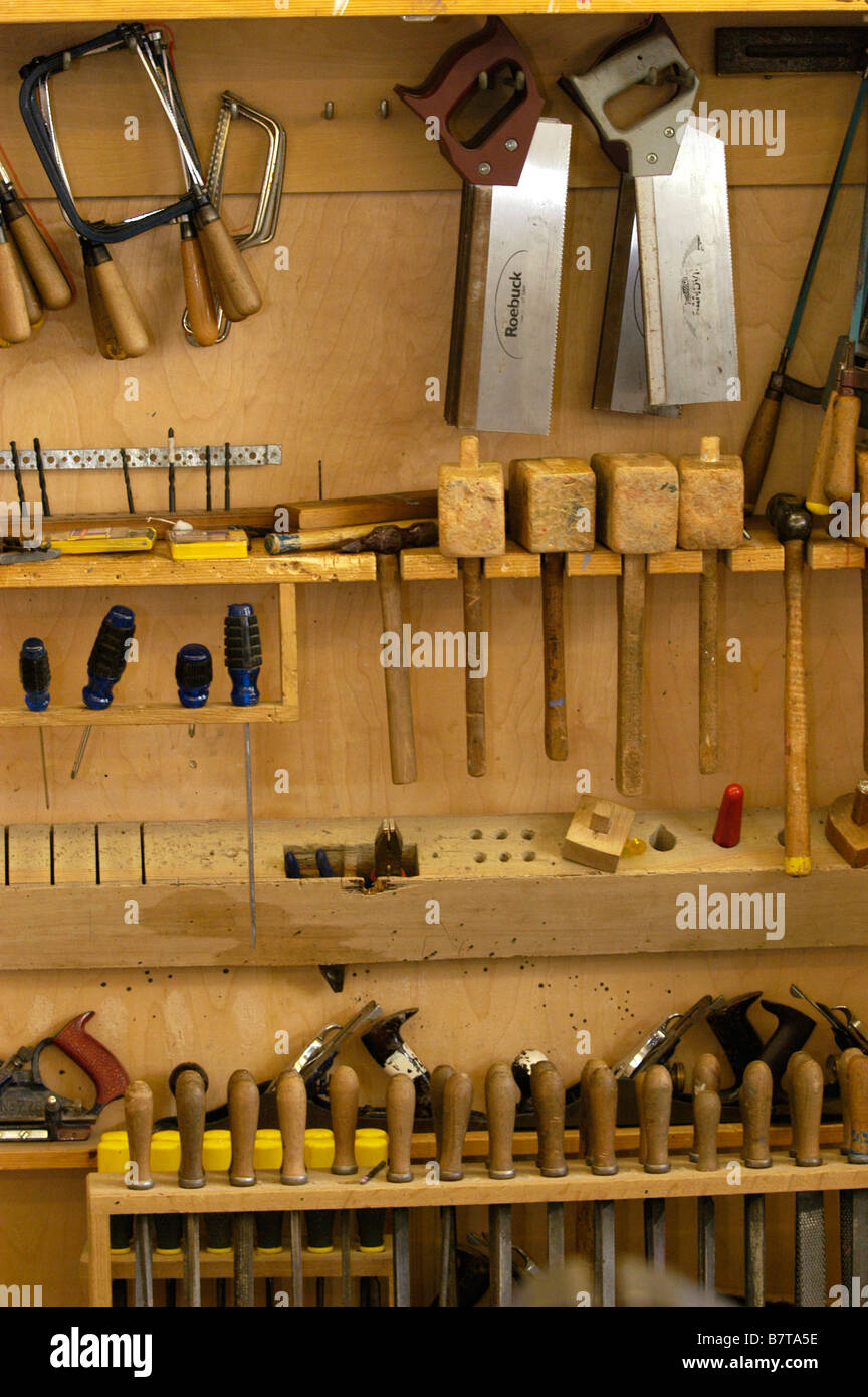 woodwork tools in secondary school Stock Photo Alamy