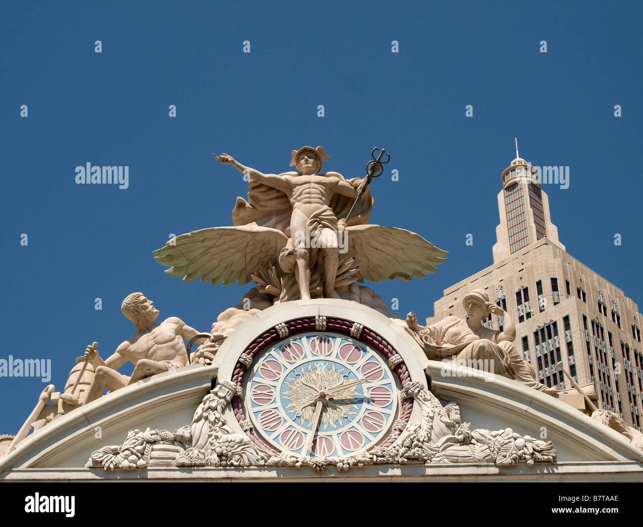 Mercury. Detail of New York New York Hotel Casino Las Vegas Boulevard Las Vegas Nevada USA Stock Photo