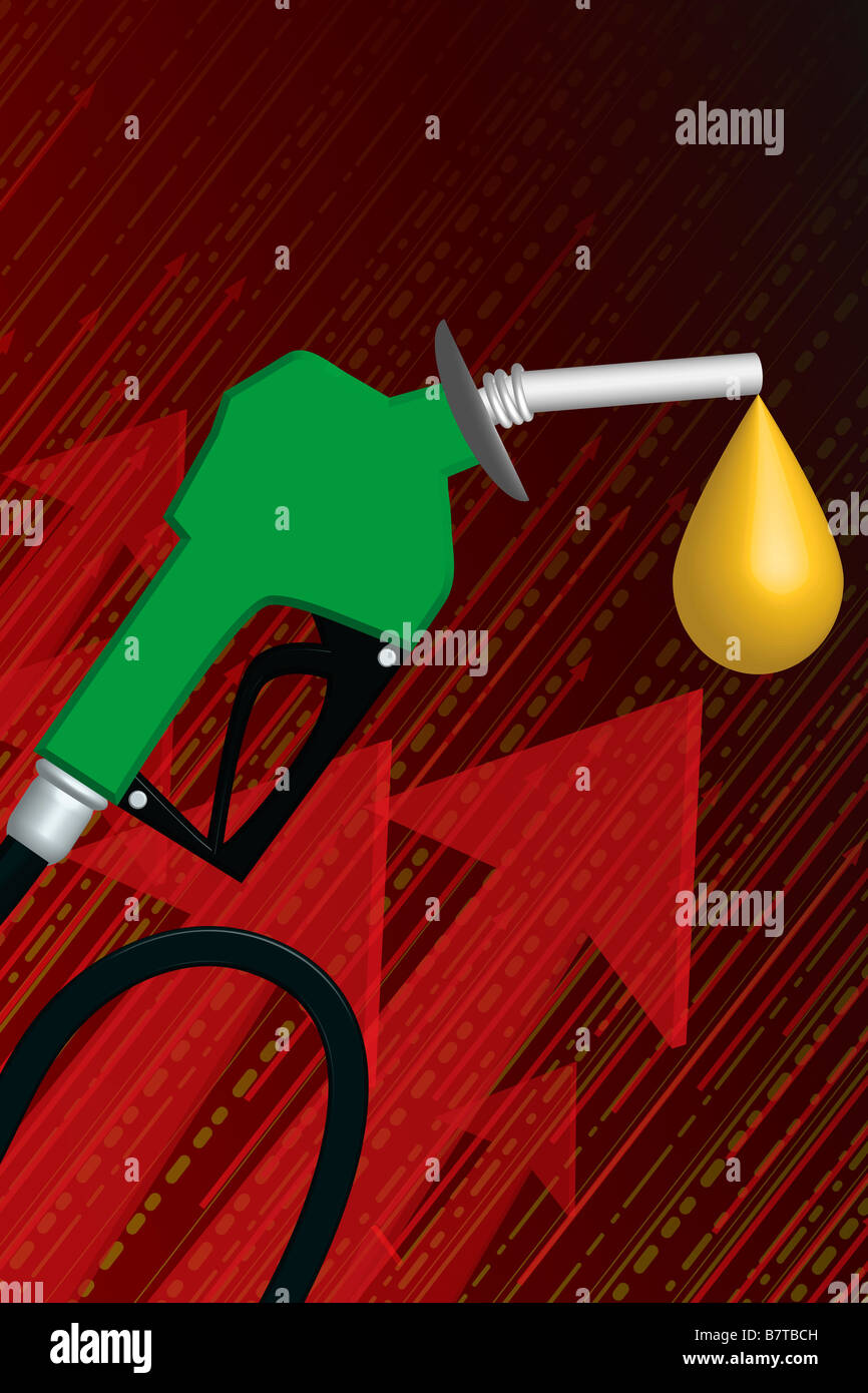 Gas prices going up Stock Photo