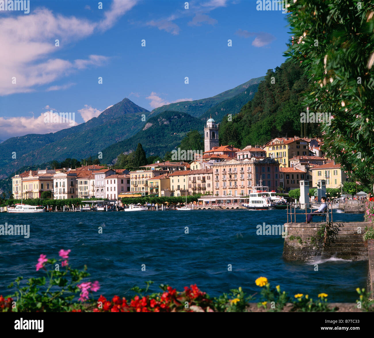Bellagio and Lake Como, Lombardy, Italy. Stock Photo