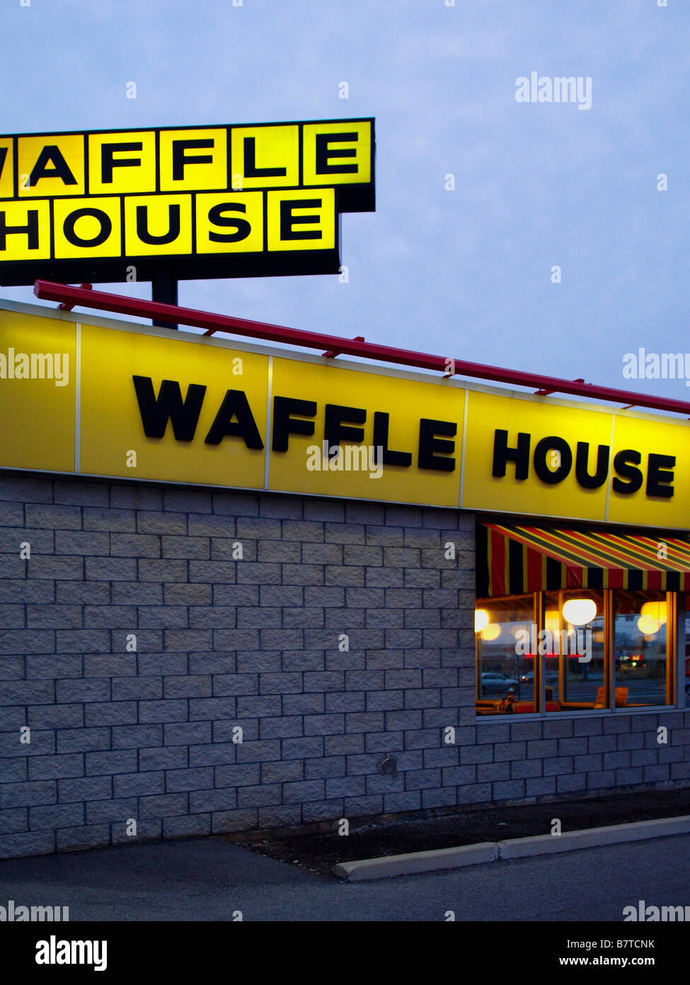Waffle House restaurant and diner near Toledo, Ohio. Stock Photo