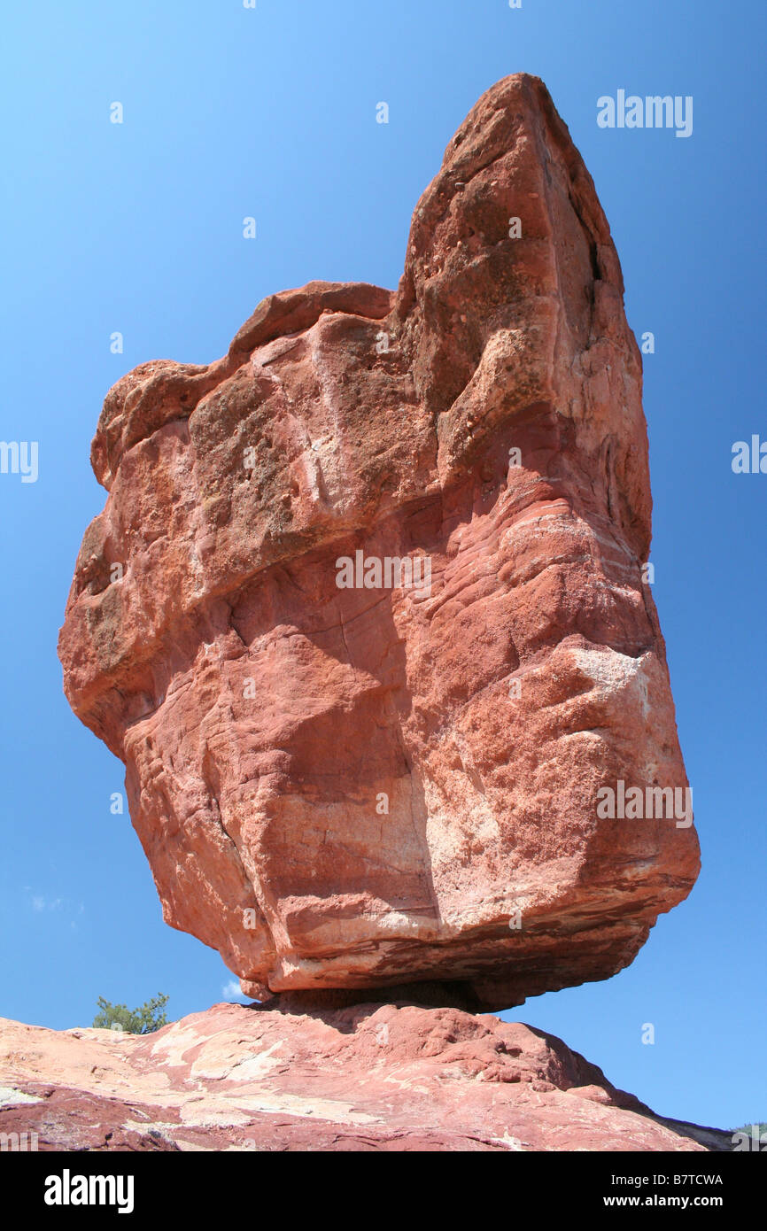 Balanced Rock at Garden of the Gods, Colorado Springs,Colorado Stock Photo