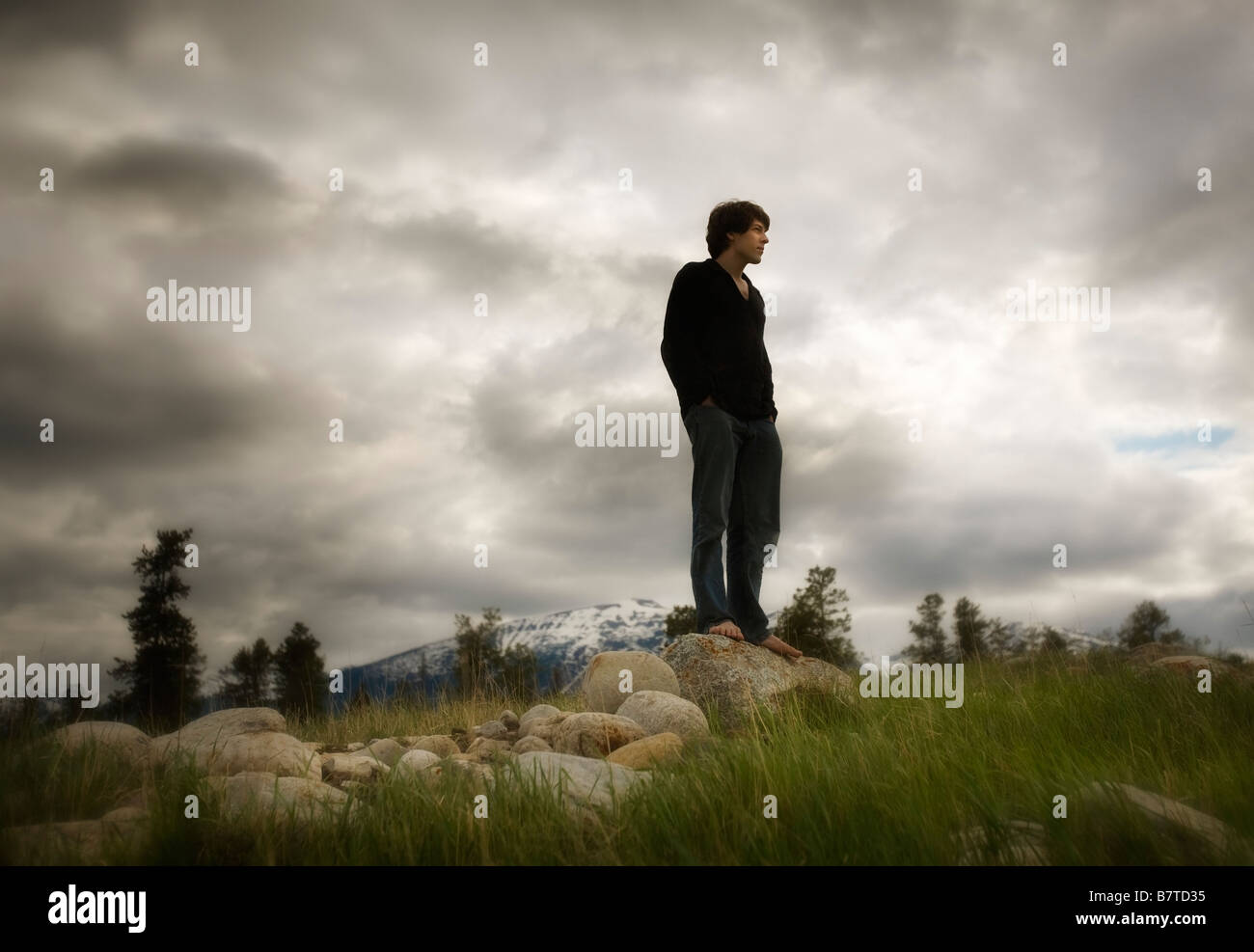 Deep in thought Stock Photo Alamy